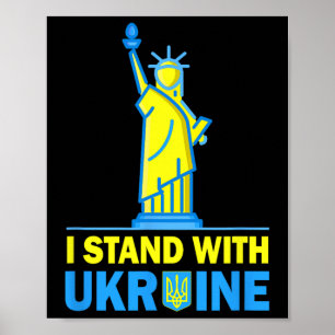 Affiche Chemise Usa Liberté Ukraine Je suis avec l'Ukraine
