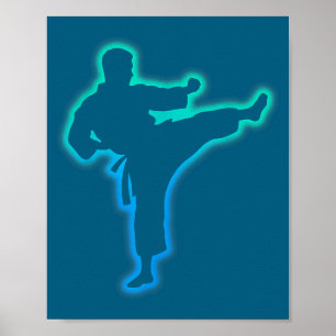 Affiche Chemise Vêtements de Taekwondo Arts Martiaux Karat