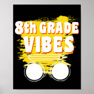 Affiche Chemise Vibe de retour à l'école 8e année Enfant p