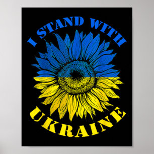 Affiche Chemise vintage à tournesol Drapeau Ukraine Ukrain