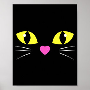 Affiche Chemise visage de chat noir _ Enfants Facile Chat 