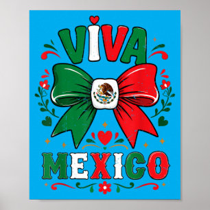 Affiche Chemise Viva Mexique Fillette Drapeau Mexicain
