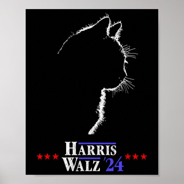 Affiche Chemise Walz Chat Dames Pour Harris Kamala Chemise (Devant)