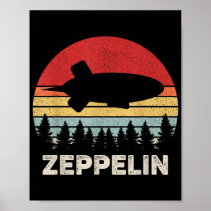 Affiche Chemise Zeppelin Rétro Vintage Dirigeable Aéronef