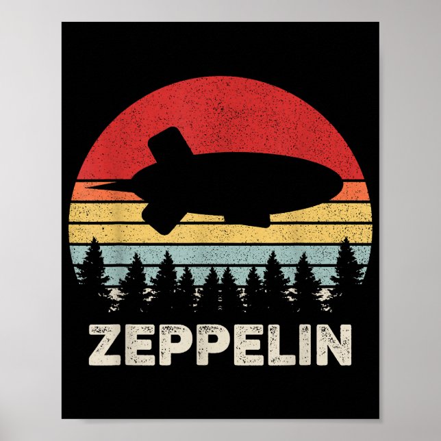Affiche Chemise Zeppelin Rétro Vintage Dirigeable Aéronef (Devant)