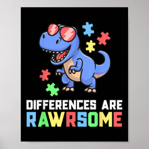 Affiche Chemises Autisme Pour Les Garçons Dinosaur Trex Se