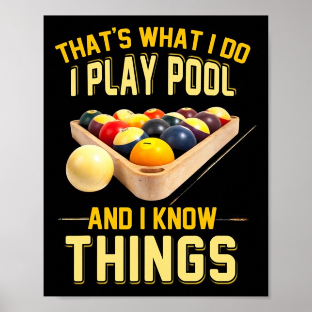 Affiche Chemises Billards Drôle Pour Hommes (Devant)