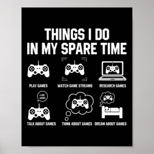 Affiche Chemises de choses que je fais pendant mon temps l