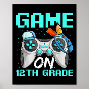 Affiche Chemises de douzième année Game On, dos de garçon