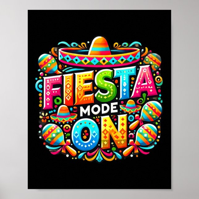 Affiche Chemises de Fête Mexicaine Hérite Hispanique Cinco (Devant)