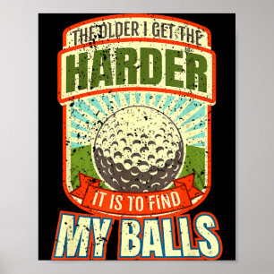 Affiche Chemises de golf drôles pour hommes, drôle de golf
