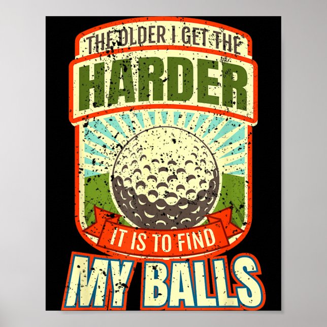 Affiche Chemises de golf drôles pour hommes, drôle de golf (Devant)