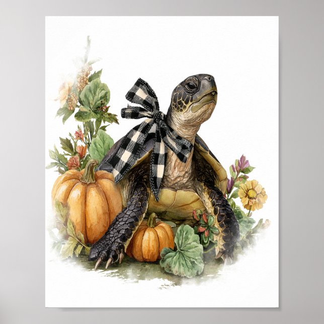 Affiche Chemises de mer Animaux Citrouille d'automne (Devant)