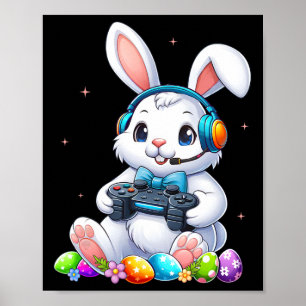 Affiche Chemises de Pâques joyeuses Lapin Œuf Drôles Garço