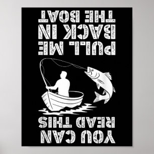 Affiche Chemises de pêche amusantes pour hommes garçons pa