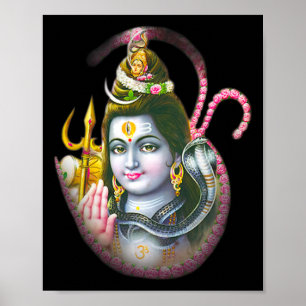 Affiche Chemises de yoga Dieu hindou spirituel Krishna Méd