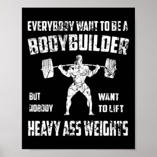 Affiche Chemises Drôle De Bodybuilding. Un squa d'exercice