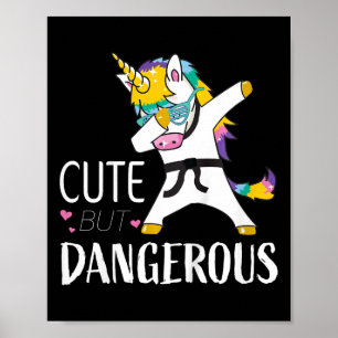 Affiche Chemises drôles de karaté pour filles Mignon Taekw