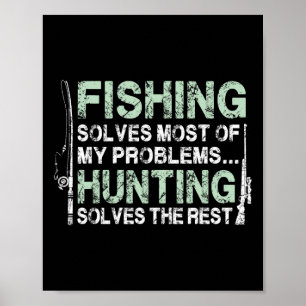 Affiche Chemises drôles de pêche et de chasse pour hommes