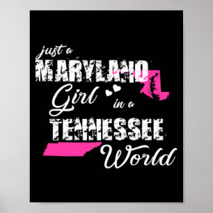 Affiche Chemises drôles du Maryland Une fille du Maryland