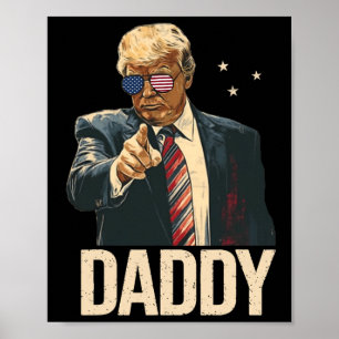 Affiche Chemises Drôles Trump Papa Est à La Maison Pour Ho