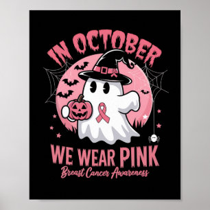 Affiche Chemises du cancer du sein Femmes Halloween Octobr