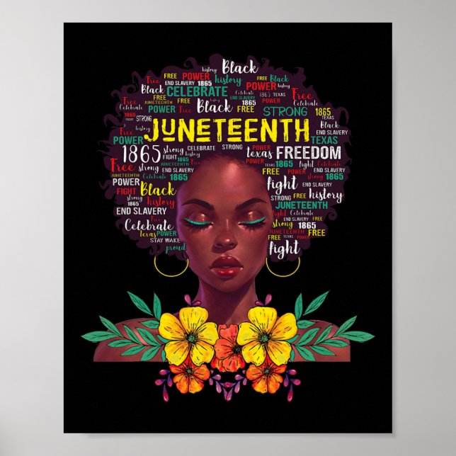 Affiche Chemises JunetDix Pour Femmes Afro Beau P Noir (Devant)