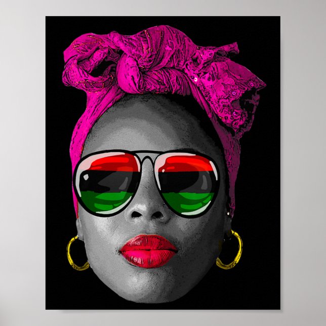 Affiche Chemises Juneteenth Femmes Drogue Poupée Afro Rein (Devant)