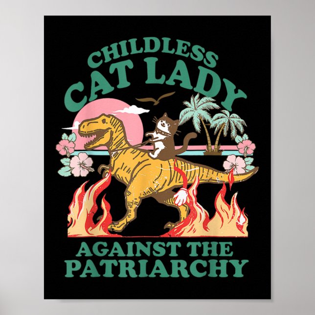Affiche Chemises Lady Chat Enfant Mignonnes Rétro Contre L (Devant)