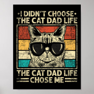 Affiche Chemises Papa Chat Pour Hommes Drôle Chat Papa Fêt