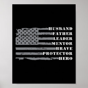 Affiche Chemises Pour Hommes Vintage Mari Rétro Père Papa