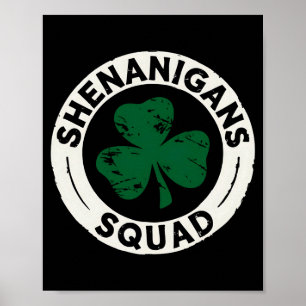 Affiche Chemises Shenanigans Squad St Patricks Day Shamroc