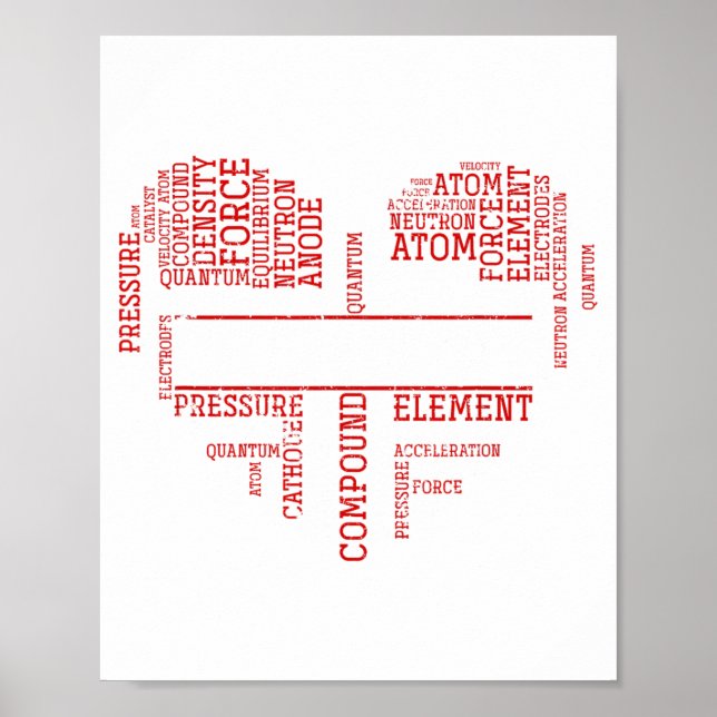 Affiche Chemist Valentines Day Gift Science Chemistry  (Devant)