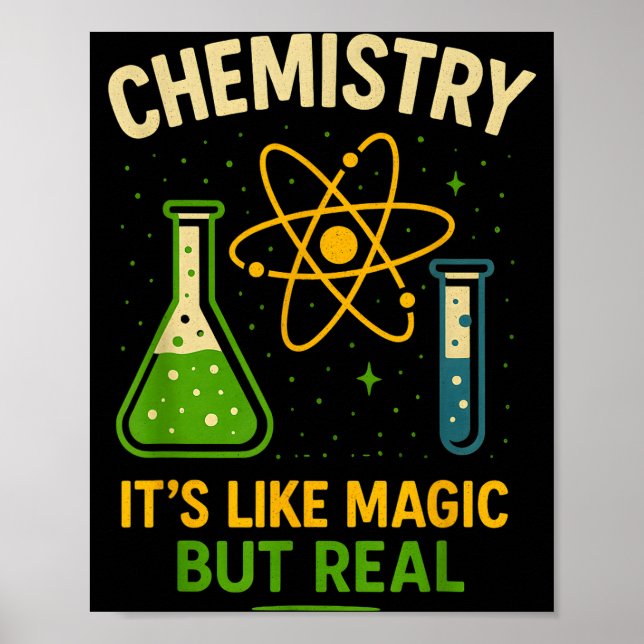 Affiche Chemistry It’s Like Magic Funny Science Teacher St (Devant)