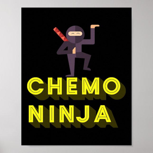 Affiche Chemo Ninja Mois de sensibilisation au cancer chez (Devant)