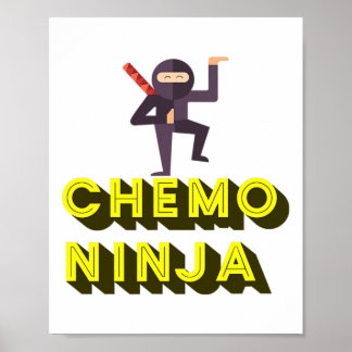 Affiche Chemo Ninja Mois de sensibilisation au cancer chez