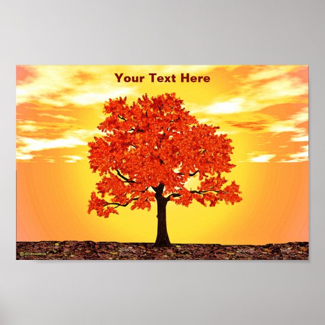 Affiche Chêne coloré du matin (Devant)