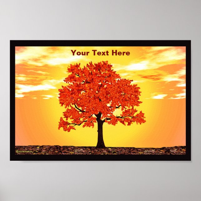 Affiche Chêne coloré du matin (Devant)