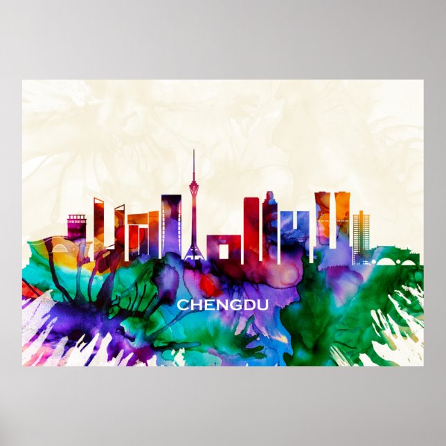 Affiche Chengdu Skyline (Devant)