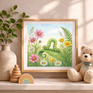 Affiche Chenille Minuscule Nursery