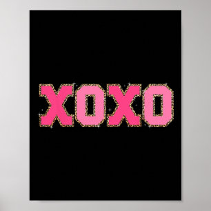 Affiche Chenille Patch scintillant Xoxo Saint-Valentin Cœu