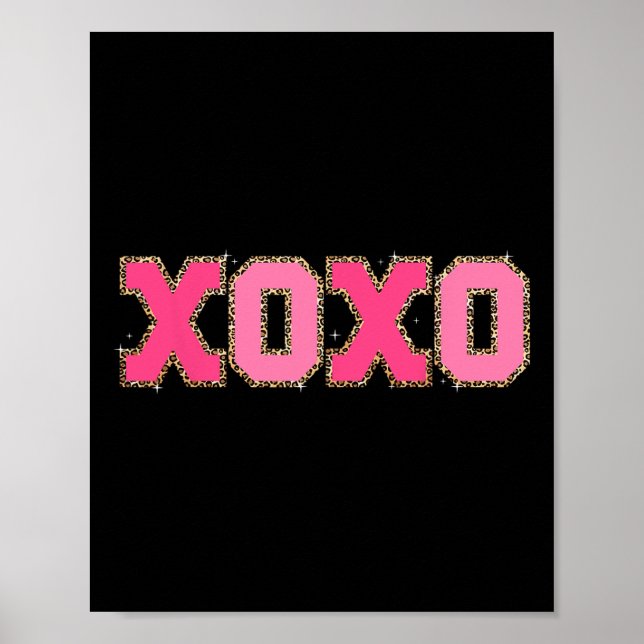 Affiche Chenille Patch scintillant Xoxo Saint-Valentin Cœu (Devant)