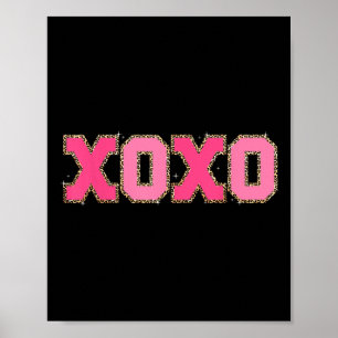 Affiche Chenille Patch Sparkling Xoxo Saint Valentin Coeur