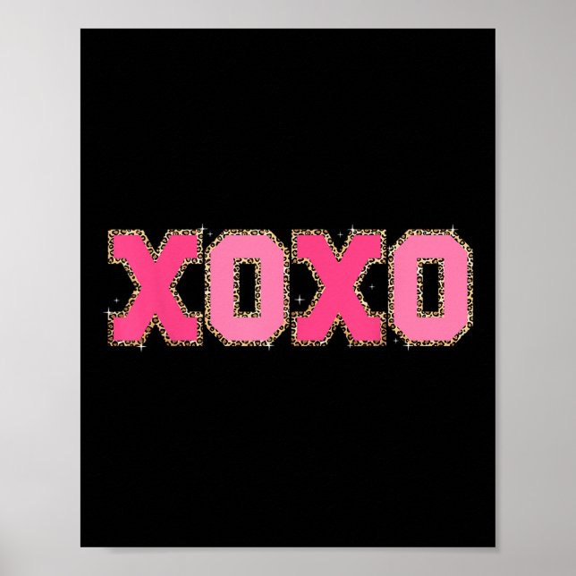 Affiche Chenille Patch Sparkling Xoxo Saint Valentin Coeur (Devant)