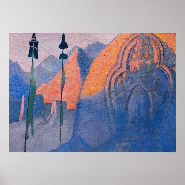 Affiche Chenrezi par Nicholas Roerich (Devant)