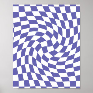 Affiche Chèques déformés Psychédélique rétro