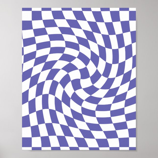 Affiche Chèques déformés Psychédélique rétro (Devant)