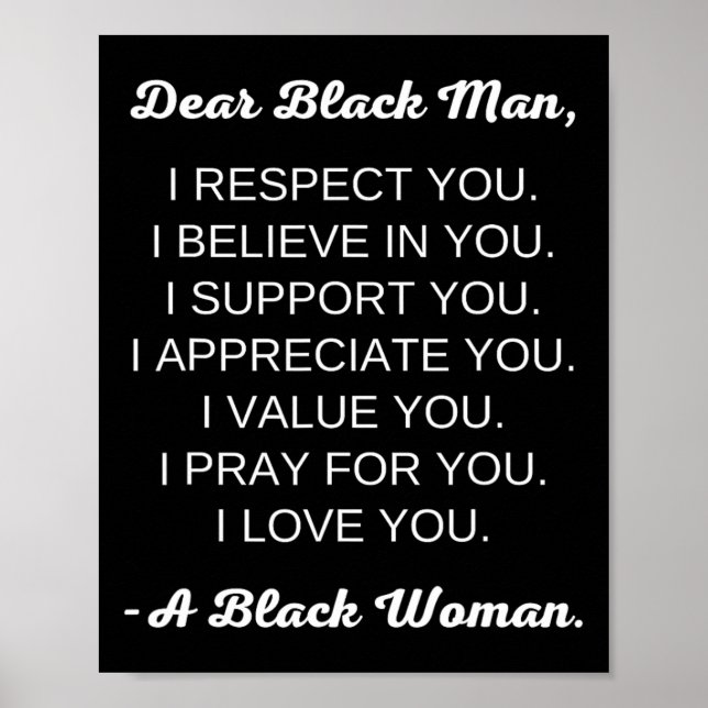 Affiche Cher Black Man Black Love Black Relations (Devant)