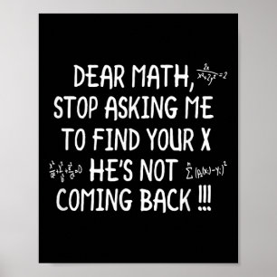 Affiche Cher Citation Math Funny Math Math