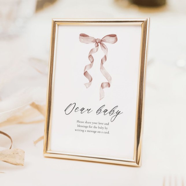 Affiche Cher conseil bébé Baby shower de table signe avec  (Créateur téléchargé)
